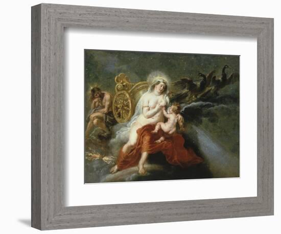 The Birth of the Milky Way with Juno Breastfeeding Baby Hercules, 1636-37-Peter Paul Rubens-Framed Giclee Print