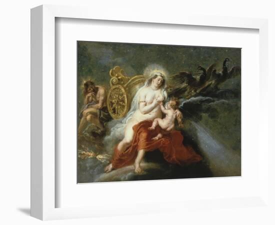 The Birth of the Milky Way with Juno Breastfeeding Baby Hercules, 1636-37-Peter Paul Rubens-Framed Giclee Print