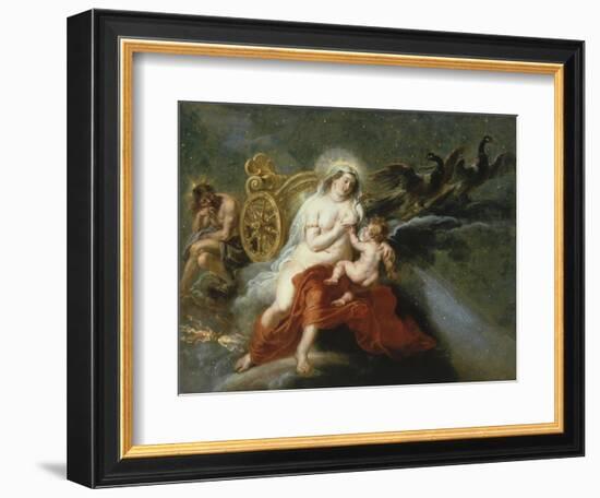 The Birth of the Milky Way with Juno Breastfeeding Baby Hercules, 1636-37-Peter Paul Rubens-Framed Giclee Print