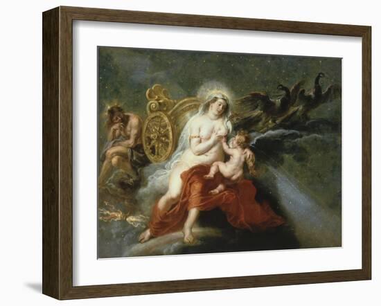 The Birth of the Milky Way with Juno Breastfeeding Baby Hercules, 1636-37-Peter Paul Rubens-Framed Giclee Print