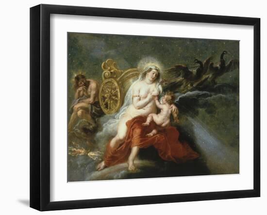 The Birth of the Milky Way with Juno Breastfeeding Baby Hercules, 1636-37-Peter Paul Rubens-Framed Giclee Print