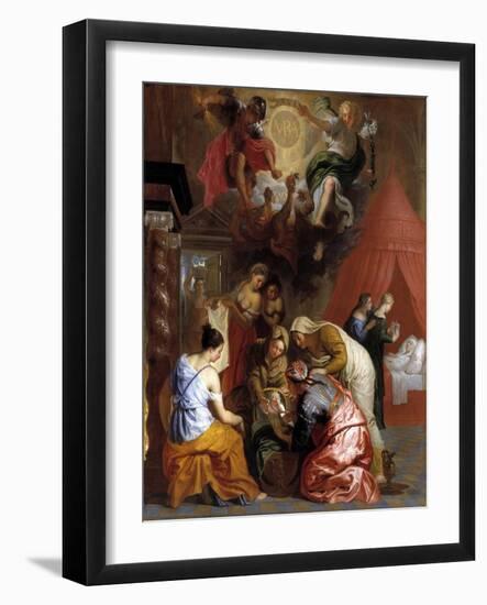 The Birth of the Virgin, 1650-1660-Jan-Erasmus Quellinus-Framed Giclee Print