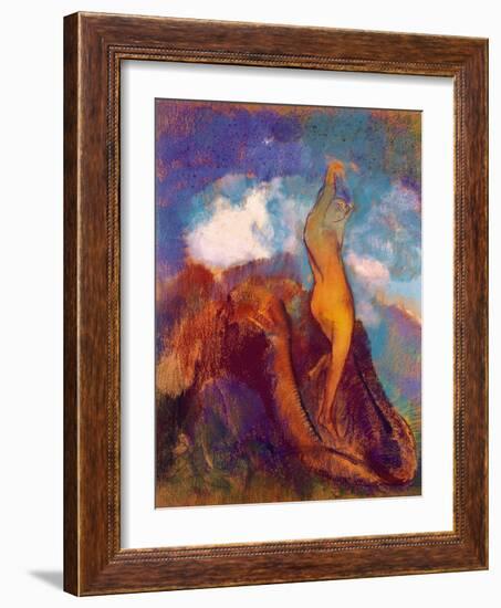 The Birth of Venus, 1912 (Pastel on Paper)-Odilon Redon-Framed Giclee Print