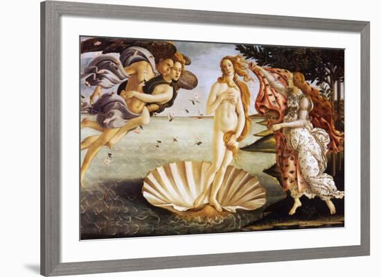 The Birth of Venus, c.1485-Sandro Botticelli-Framed Art Print