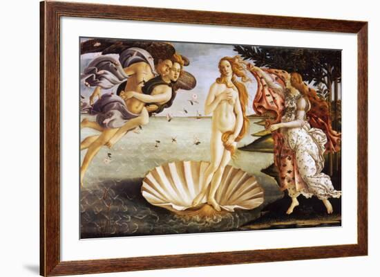 The Birth of Venus, c.1485-Sandro Botticelli-Framed Art Print