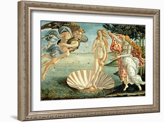 The Birth of Venus, c.1485-Sandro Botticelli-Framed Giclee Print