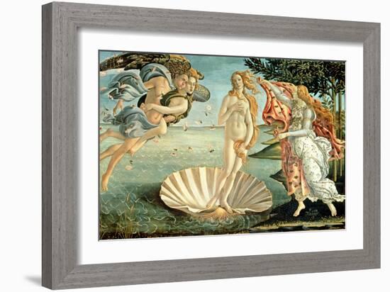 The Birth of Venus, c.1485-Sandro Botticelli-Framed Giclee Print