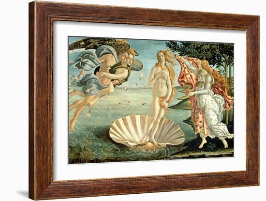 The Birth of Venus, c.1485-Sandro Botticelli-Framed Giclee Print