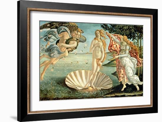 The Birth of Venus, c.1485-Sandro Botticelli-Framed Giclee Print