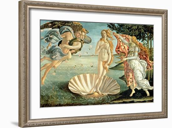 The Birth of Venus, c.1485-Sandro Botticelli-Framed Giclee Print