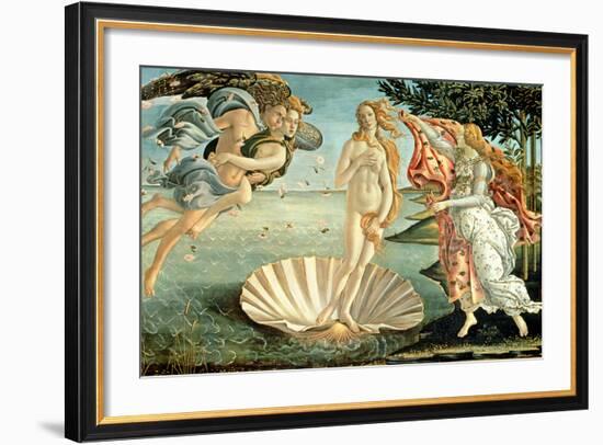 The Birth of Venus, c.1485-Sandro Botticelli-Framed Giclee Print