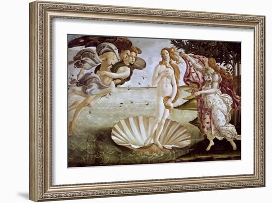 The Birth of Venus, Ca. 1485-Sandro Botticelli-Framed Giclee Print