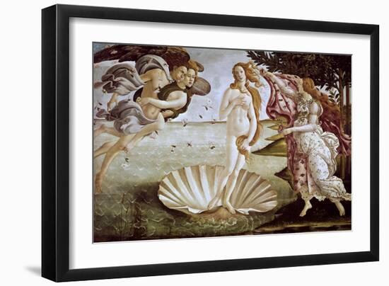 The Birth of Venus, Ca. 1485-Sandro Botticelli-Framed Giclee Print