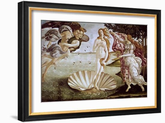 The Birth of Venus, Ca. 1485-Sandro Botticelli-Framed Giclee Print