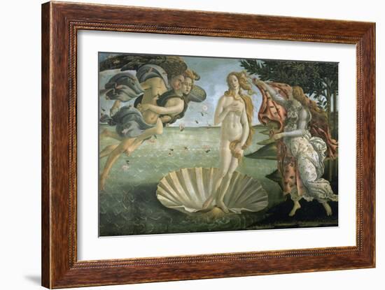 The Birth of Venus, Ca. 1485-Sandro Botticelli-Framed Giclee Print