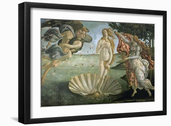 The Birth of Venus, Ca. 1485-Sandro Botticelli-Framed Giclee Print