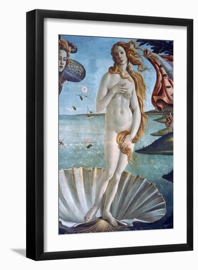 The Birth of Venus (Detail), C1485-Sandro Botticelli-Framed Premium Giclee Print