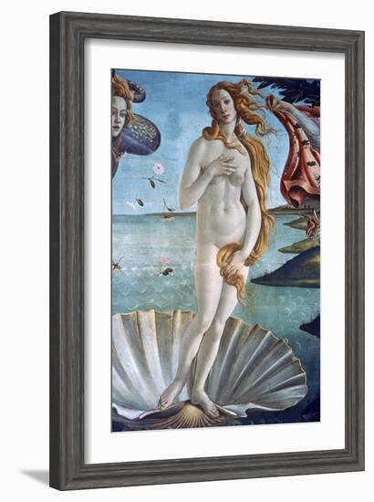 The Birth of Venus (Detail), C1485-Sandro Botticelli-Framed Giclee Print