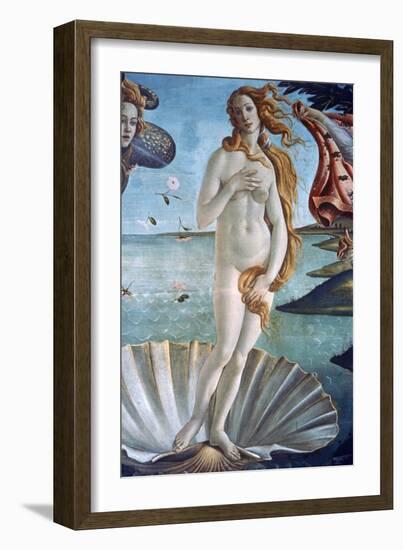 The Birth of Venus (Detail), C1485-Sandro Botticelli-Framed Giclee Print