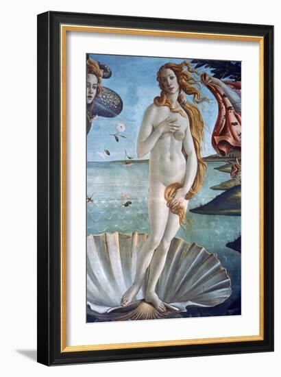 The Birth of Venus (Detail), C1485-Sandro Botticelli-Framed Giclee Print