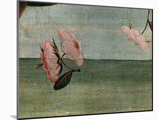 The Birth of Venus-Detail of Flower Blossoms-Sandro Botticelli-Mounted Giclee Print