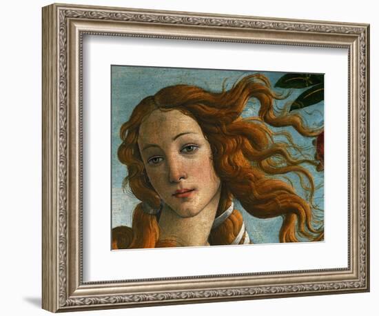 The Birth of Venus (Head of Venus), 1486-Sandro Botticelli-Framed Premium Giclee Print