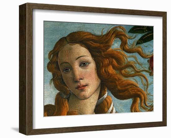 The Birth of Venus (Head of Venus), 1486-Sandro Botticelli-Framed Giclee Print