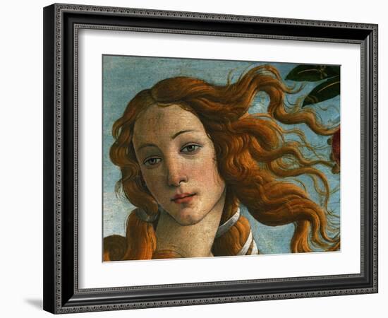 The Birth of Venus (Head of Venus), 1486-Sandro Botticelli-Framed Giclee Print