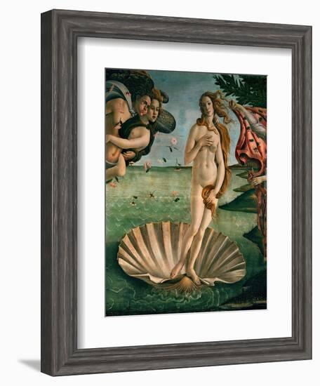 The Birth of Venus (Venus Anadyomene), Detail-Sandro Botticelli-Framed Giclee Print