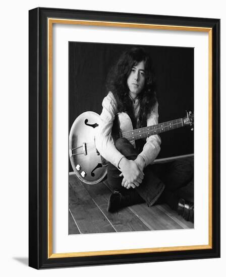 The Birthday of Jimmy Page, Led Zeppelin Guitarist-null-Framed Photographic Print