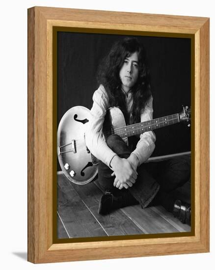 The Birthday of Jimmy Page, Led Zeppelin Guitarist-null-Framed Premier Image Canvas