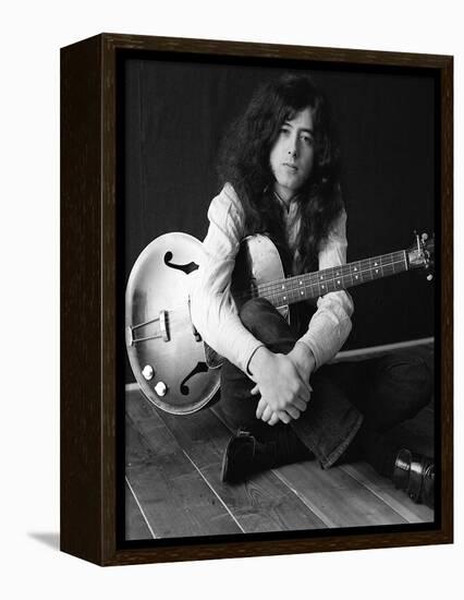 The Birthday of Jimmy Page, Led Zeppelin Guitarist-null-Framed Premier Image Canvas