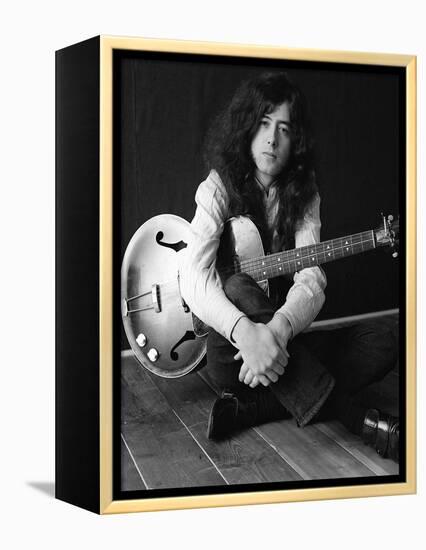 The Birthday of Jimmy Page, Led Zeppelin Guitarist-null-Framed Premier Image Canvas