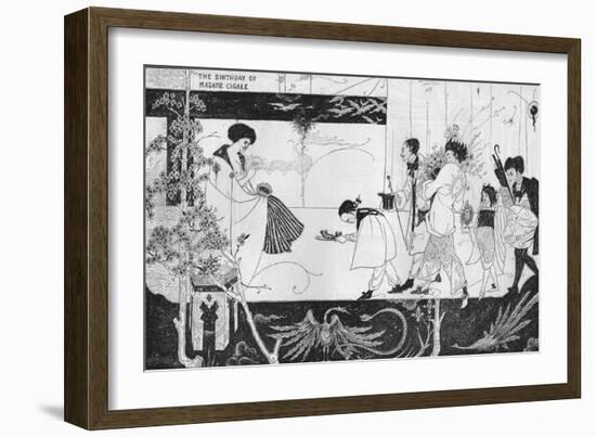 'The Birthday of Madame Cigale', c1893-Aubrey Beardsley-Framed Giclee Print