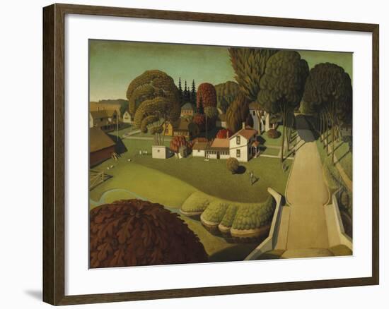 The Birthplace of Herbert Hoover, West Branch, Iowa, 1931-Grant Wood-Framed Giclee Print
