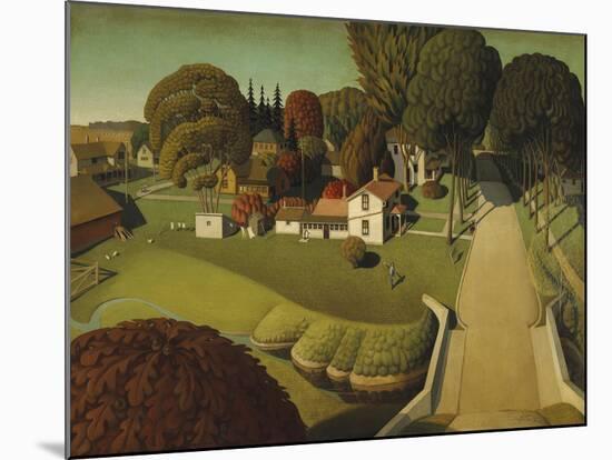 The Birthplace of Herbert Hoover, West Branch, Iowa, 1931-Grant Wood-Mounted Giclee Print