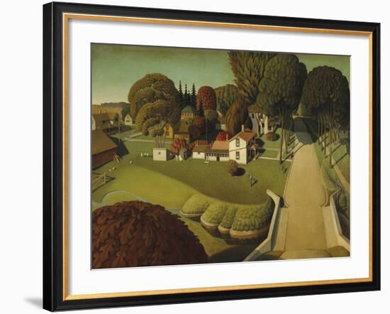 The Birthplace of Herbert Hoover, West Branch, Iowa, 1931-Grant Wood-Framed Giclee Print