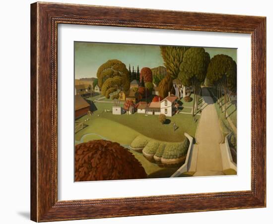 The Birthplace of Herbert Hoover, West Branch, Iowa, 1931-Grant Wood-Framed Art Print