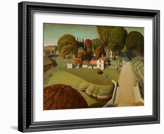 The Birthplace of Herbert Hoover, West Branch, Iowa, 1931-Grant Wood-Framed Art Print
