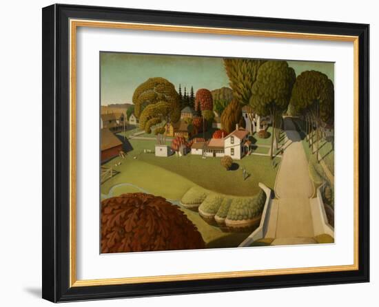 The Birthplace of Herbert Hoover, West Branch, Iowa, 1931-Grant Wood-Framed Art Print