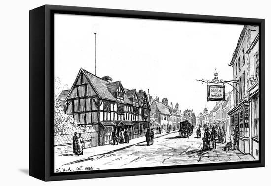 The Birthplace of Shakespeare, Stratford-Upon-Avon, Warwickshire, 1885-Edward Hull-Framed Premier Image Canvas