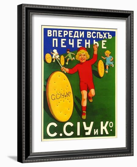 The Biscuits That Children Crave - Ahead of Everybody Else-null-Framed Art Print