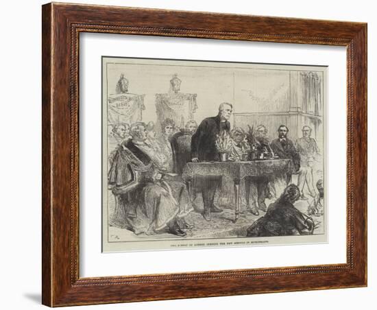 The Bishop of London Opening the New Schools in Bishopsgate-Charles Robinson-Framed Giclee Print