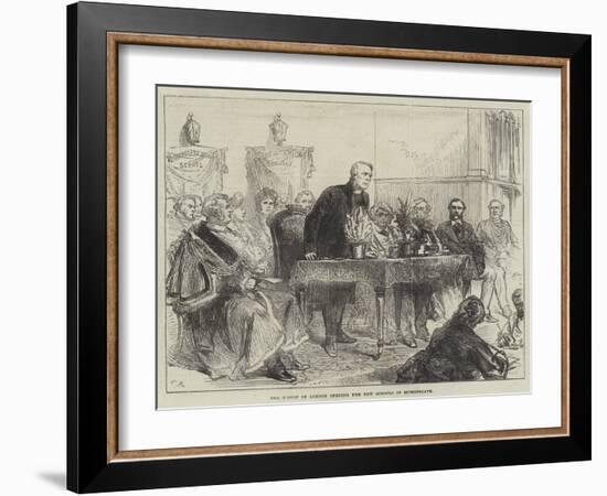 The Bishop of London Opening the New Schools in Bishopsgate-Charles Robinson-Framed Giclee Print