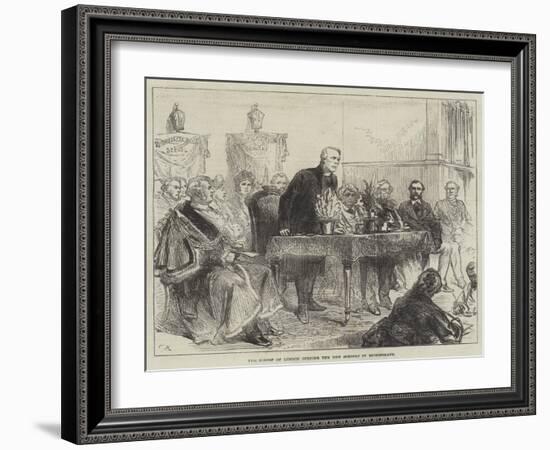 The Bishop of London Opening the New Schools in Bishopsgate-Charles Robinson-Framed Giclee Print