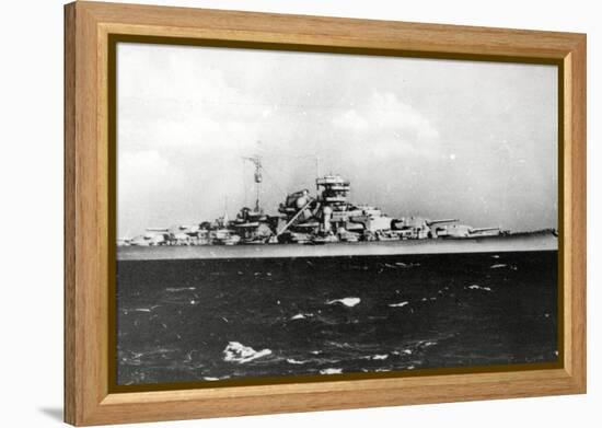 The Bismark - German Battleship-null-Framed Premier Image Canvas