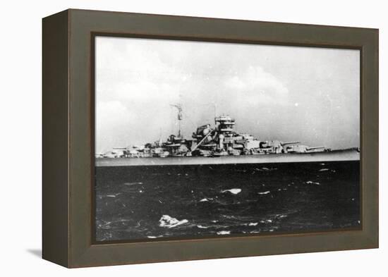 The Bismark - German Battleship-null-Framed Premier Image Canvas