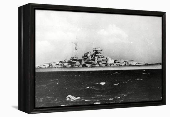 The Bismark - German Battleship-null-Framed Premier Image Canvas