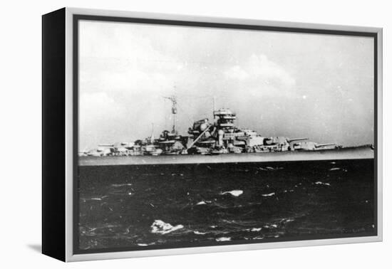 The Bismark - German Battleship-null-Framed Premier Image Canvas