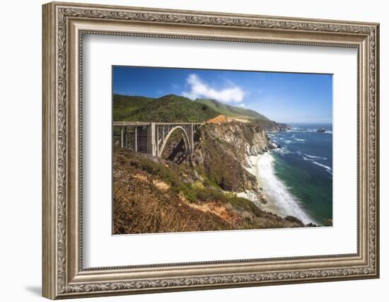 The Bixby Bridge Along Highway 1 on California's Coastline-Andrew Shoemaker-Framed Photographic Print